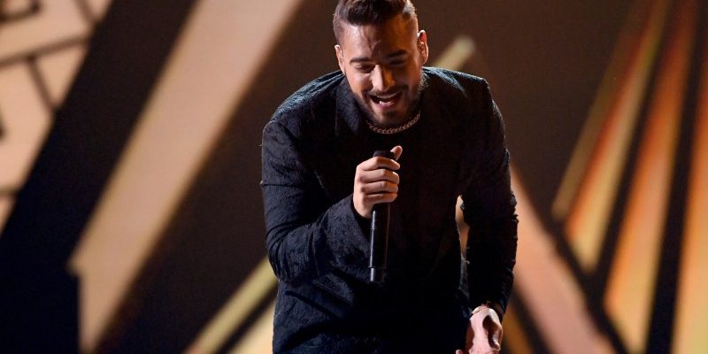 LAS VEGAS, NV - NOVEMBER 16:  Maluma performs onstage at the 18th Annual Latin Grammy Awards at MGM Grand Garden Arena on November 16, 2017 in Las Vegas, Nevada.  (Photo by Kevin Winter/Getty Images)