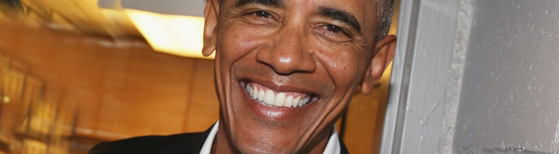 NEW YORK, NY - FEBRUARY 24:  (EXCLUSIVE COVERAGE) The 44th President of The United States Barak Obama, poses backstage at The Roundabout Theatre Company's production of "Arthur Miller's The Price" on Broadway at The American Airlines Theatre on February 24, 2017 in New York City.  (Photo by Bruce Glikas/FilmMagic)