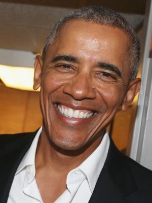 NEW YORK, NY - FEBRUARY 24:  (EXCLUSIVE COVERAGE) The 44th President of The United States Barak Obama, poses backstage at The Roundabout Theatre Company's production of "Arthur Miller's The Price" on Broadway at The American Airlines Theatre on February 24, 2017 in New York City.  (Photo by Bruce Glikas/FilmMagic)