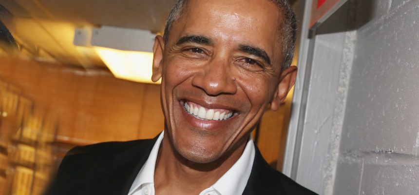 NEW YORK, NY - FEBRUARY 24:  (EXCLUSIVE COVERAGE) The 44th President of The United States Barak Obama, poses backstage at The Roundabout Theatre Company's production of "Arthur Miller's The Price" on Broadway at The American Airlines Theatre on February 24, 2017 in New York City.  (Photo by Bruce Glikas/FilmMagic)