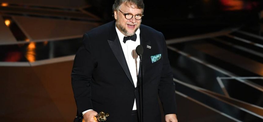 HOLLYWOOD, CA - MARCH 04:  Director Guillermo del Toro accepts Best Director for 'The Shape of Water' onstage during the 90th Annual Academy Awards at the Dolby Theatre at Hollywood & Highland Center on March 4, 2018 in Hollywood, California.  (Photo by Kevin Winter/Getty Images)